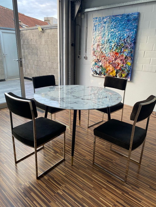 4x SQ Lux Willy Rizzo chairs