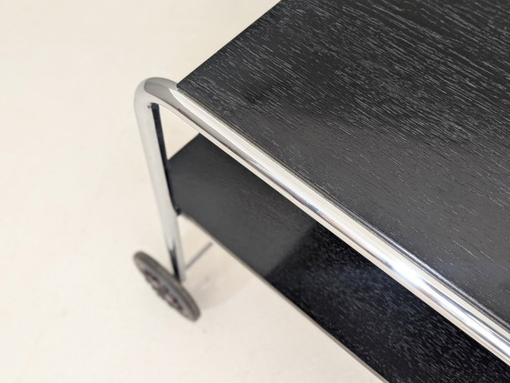 Image 1 of Carro de servicio de acero tubular Bauhaus de Robert Slezák, años 30