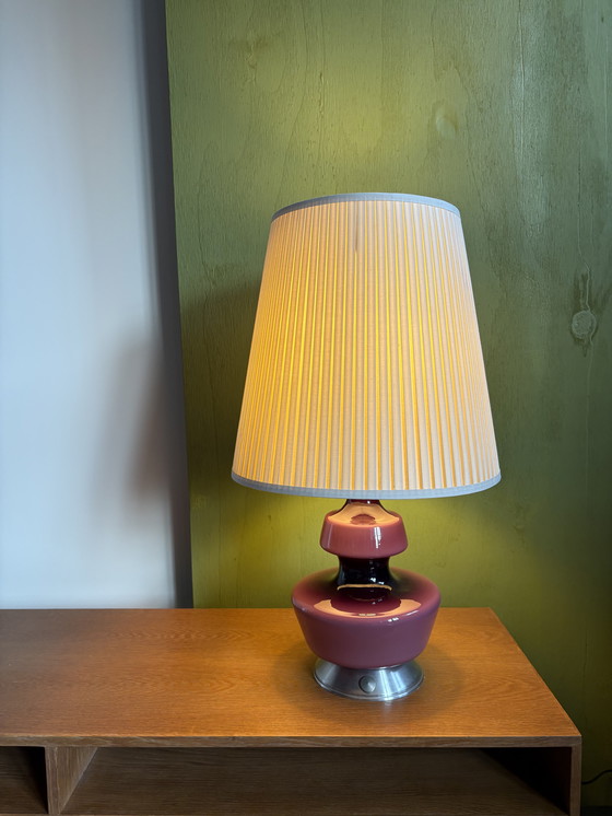 Image 1 of Glass Factory De Rupel N.V table lamp purple