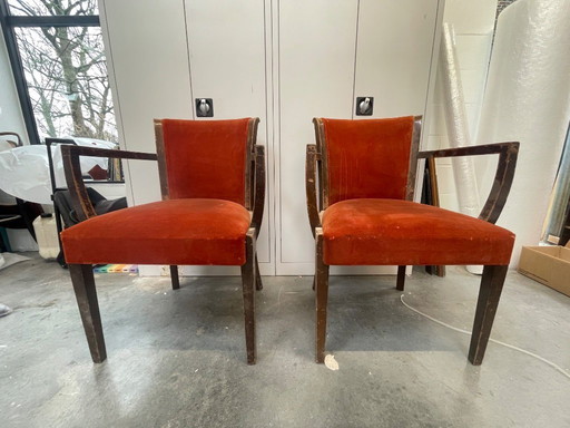 To be restored: Set of 6 original DE Coene Frères chairs (RUBENS)