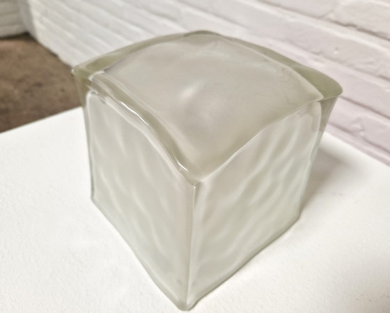 Image 1 of Lampe de table vintage Ikea Iviken Glass Ice Block