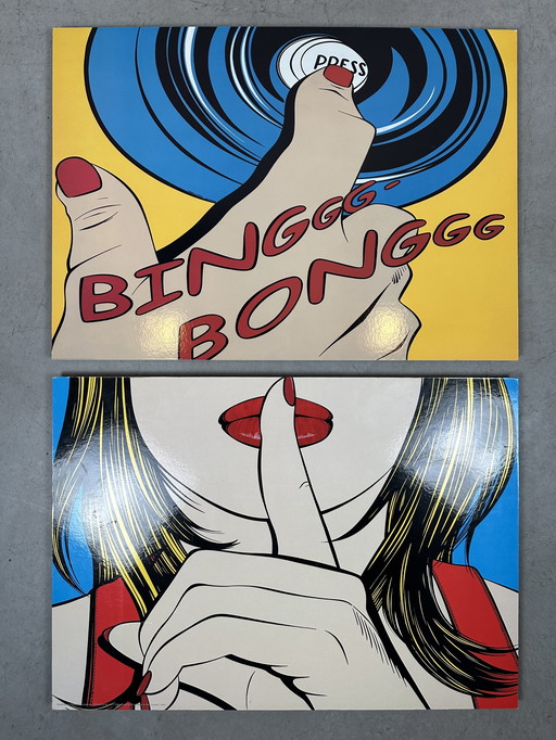2x Vintage Pop Art Wanddekoration - Deborah Azzopardi