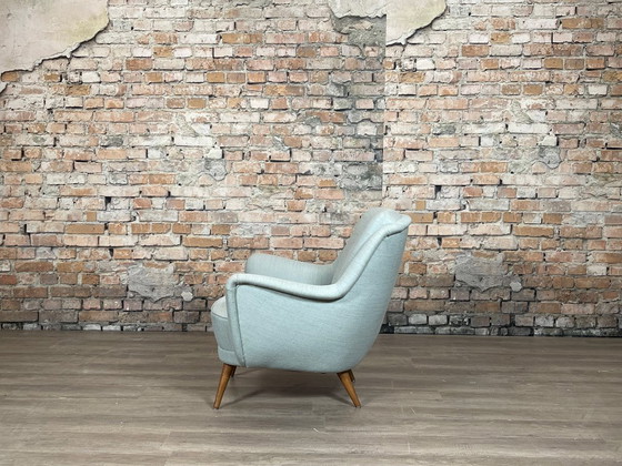 Image 1 of Soft green-blue armchair from the 1950s