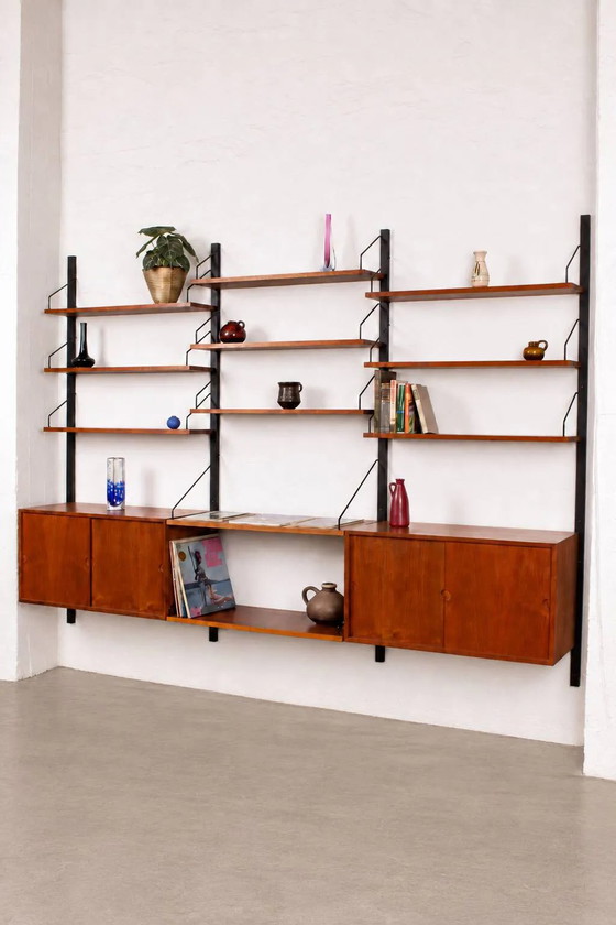 Poul Cadovius Shelving System Cado Royal Vintage Teak 60s – Shelving unit, Wood, Metal, Scandinavian (photo 3 of 18)