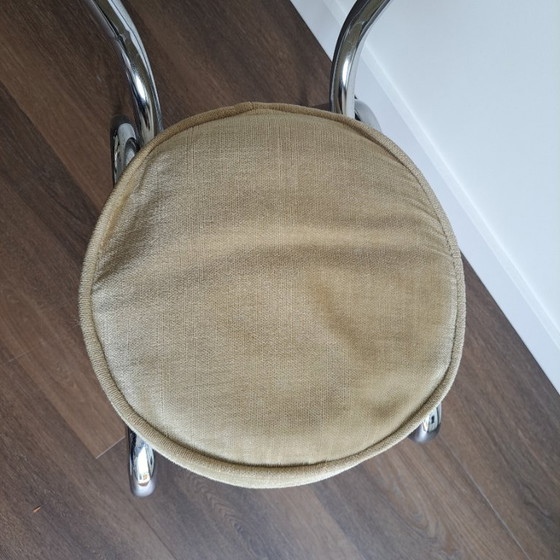 Image 1 of Ensemble de 2 chaises chromées vintage avec coussins