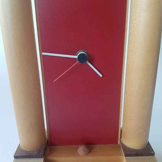 Postmoderne tafelklok van Pirondini, jaren 80. – Klokken, Wood (photo 5 of 7)