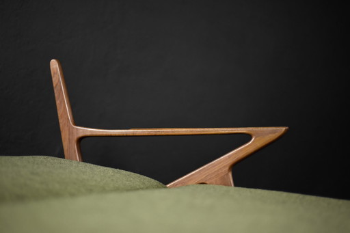 Divano a 3 posti a Z danese d'epoca della metà del secolo scorso di Poul Jensen per Selig Furniture, 1950