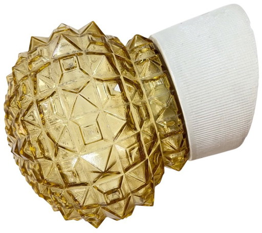 Vintage witte porseleinen wandlamp, jaren 70