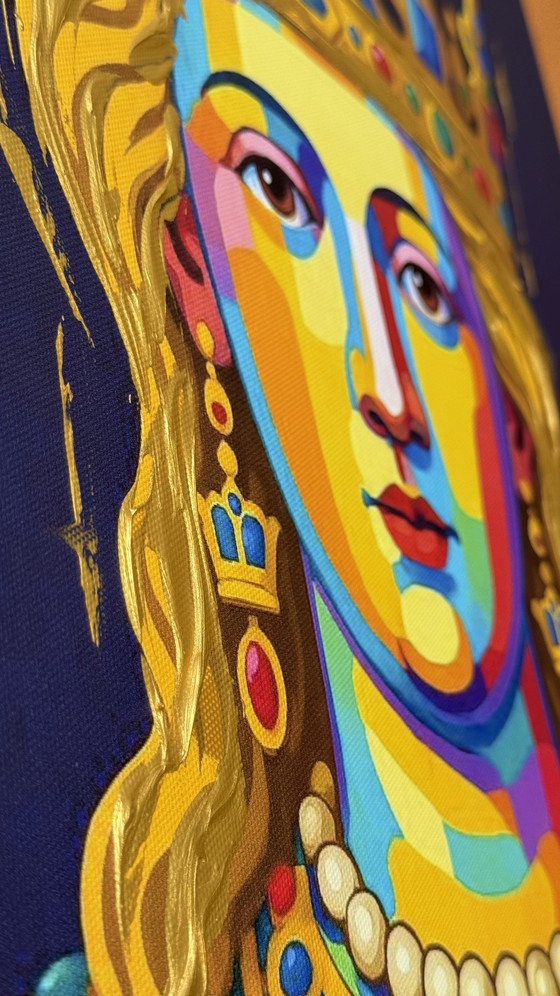 Image 1 of Portret van Sant S. Agata in Catania – Iconisch Italiaans religieus icoon – Pop Geometrisch portret