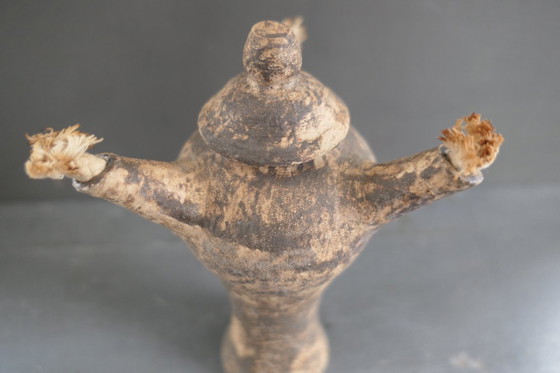 Image 1 of Vintage ceramic oil lamp with 3 spouts.