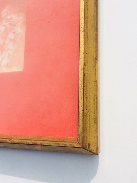 Image 1 of Alvarido, Large Red Chalk: 'The Gift' 70s Vintage