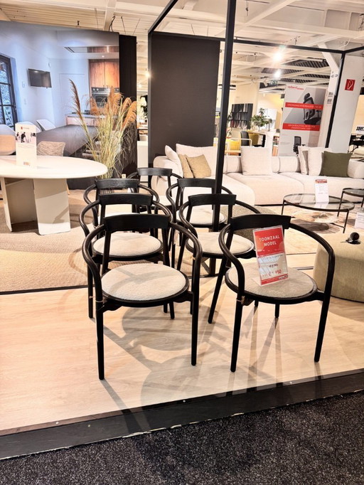 Juego de 6 sillas Edo en roble de Toon de Somer