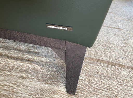 Sofa 3 Seater Roche Bobois Verona Leather and Fabrics