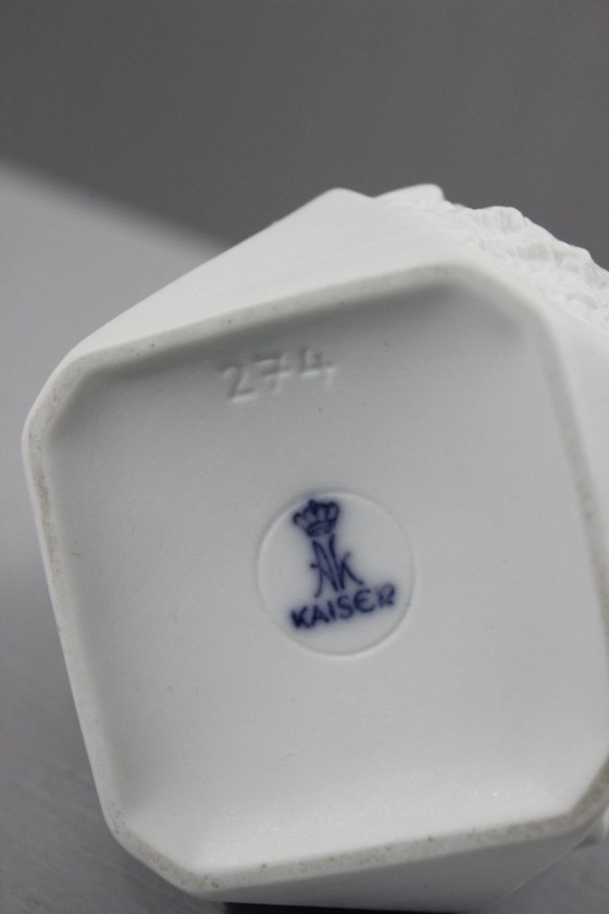 Image 1 of Manfred Frey & Ak Kaiser - Ammonite “Fossil” porcelain vase Op Art 1970s