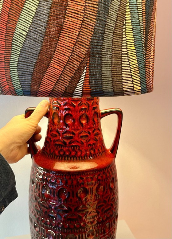 Image 1 of Large statement accent lamp made of Bay ceramic vase – model 608-45 (design: Bodo Mans)