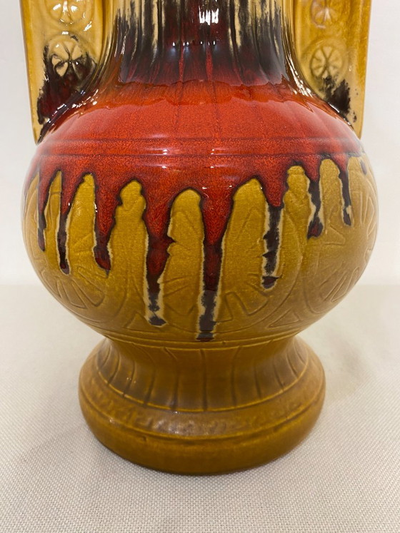 Vaso da terra Vintage KIL Liboje Fat Lava, Jugoslavia, anni '70, Vasi, Ceramica, Marrone (foto 10 di 14)