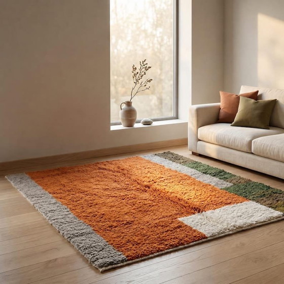 Alfombra de lana natural tejida a mano con coloridos diseños, 2,5 x 2,5 m – Aime Té, Wool (photo 4 of 7)