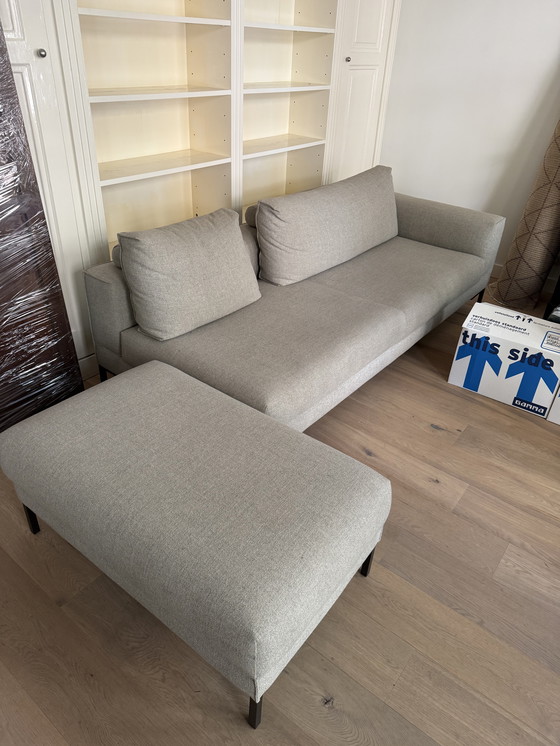 Image 1 of Design on Stock 4-Seater Sofa, 1-Arm (Left) + Poof + Back Cushions