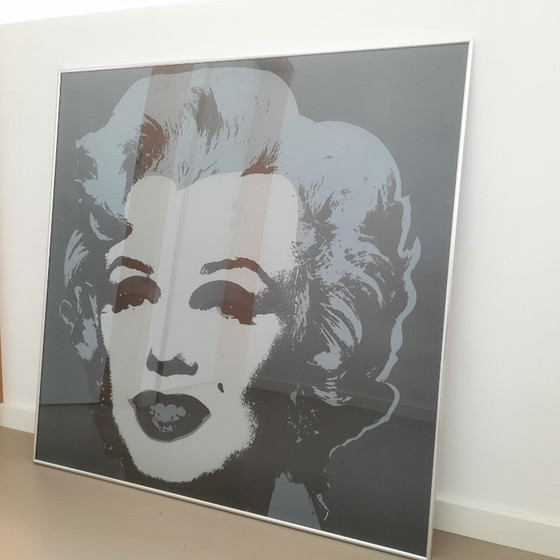 Andy Warhol - Marilyn Monroe (Sunday B. Morning) black stamp screen print, Art Prints, Paper, Metal, Pop Art (photo 2 of 8)