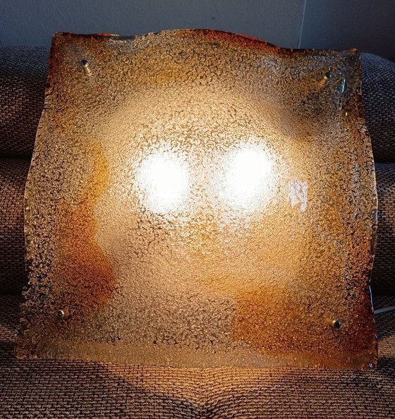 Image 1 of Mazzega Murano Grande Plafoniera 40x40 cm - design Carlo Nason - anni '90