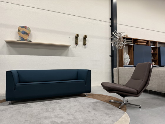 Image 1 of Divano Gelderland 4800 2,5 posti tessuto blu L190