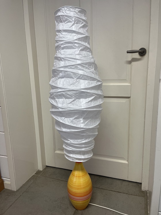 Image 1 of Lampada da terra alta in ceramica koralcoa della metà del secolo scorso