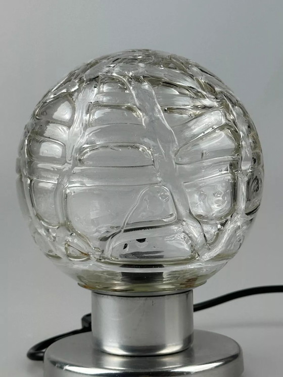 Image 1 of 60's 70's Lampe de chevet Chrome Doria Verre Space Age Design