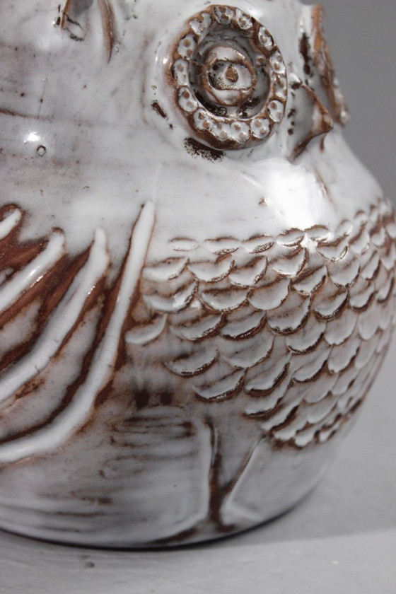 Image 1 of Robert Meynard in Avignon – Keramik-Eulenskulptur, um 1960