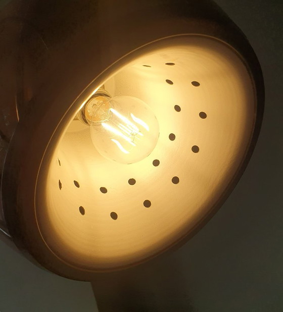 Vintage Dijkstra adjustable wall light, Space Age arc lamp, Dijkstra Lampen, Chrome, Metal, Brown (photo 10 of 15)