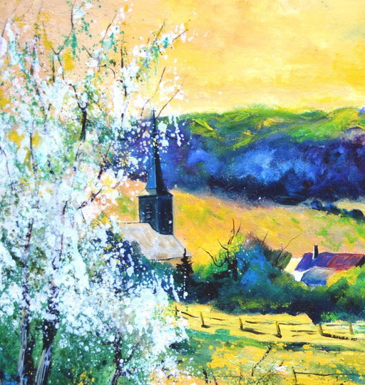 A village in my countryside in spring