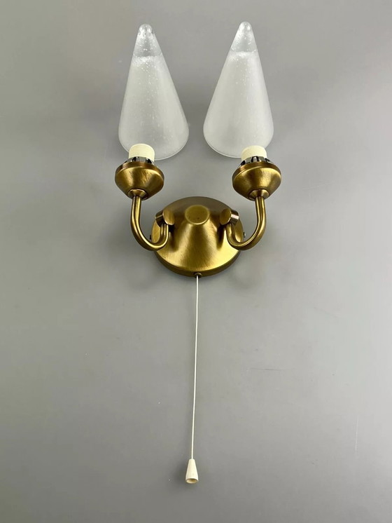 Image 1 of 60's 70's Lampe Lampe murale Wall Sconce Honsel Glas Space Age Design