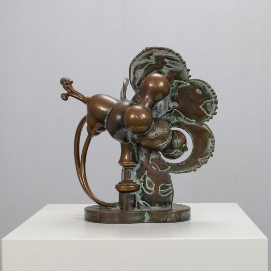 Image 1 of Abstrakte organische Bronzeskulptur von César Bailleux, Belgien, 1980er Jahre