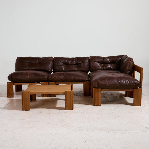 MK8962 Leather sofa set, Set of 5