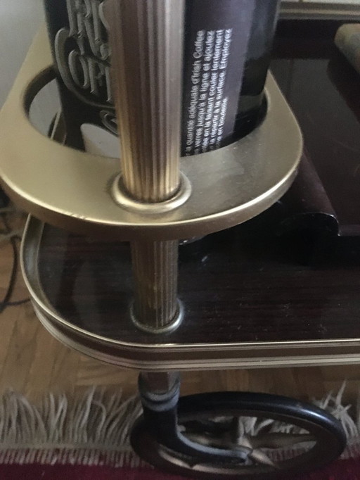 messing dienwagen met formica blad - Italiaanse stijl