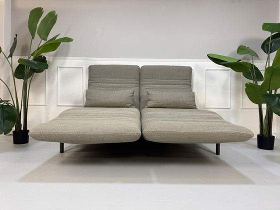 Image 1 of Rolf Benz Plura Stoff Grau Designer Sofa Couch Schlaffunktion