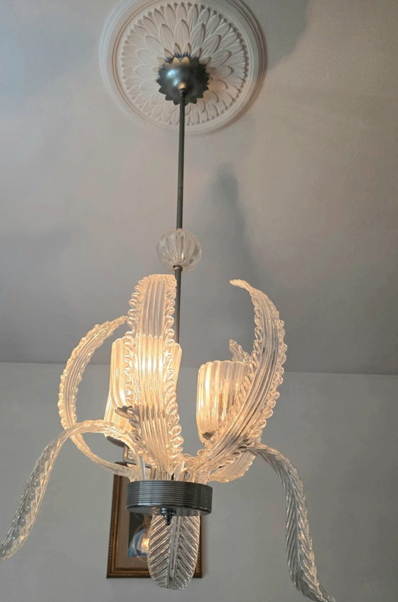Seltener Barovier & Toso Lüster Kronleuchter Lampe restaurierungsbedürftig Ersatzteile – Murano Glass (photo 2 of 15)