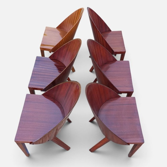 6x Philippe Starck Royal 44 Chair Chair Aleph Driade 1985 – Dining chairs, Wood (photo 8 of 19)
