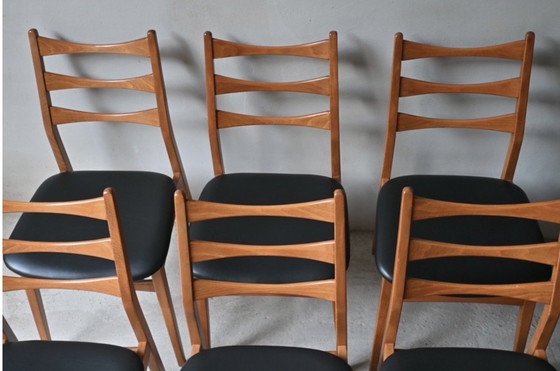 Image 1 of Vintage set van 6 eetkamer stoelen Baehre Mignon