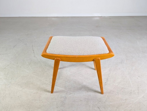 Taburete original Casala Midcentury, Alemania, 1960, haya, vintage