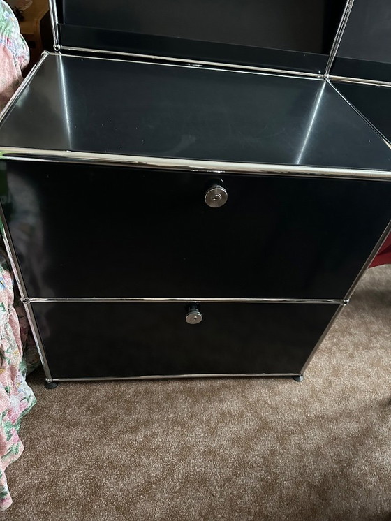 Image 1 of USM Haller Sideboard – Graphitschwarz (RAL 9011), 75×70×50 cm