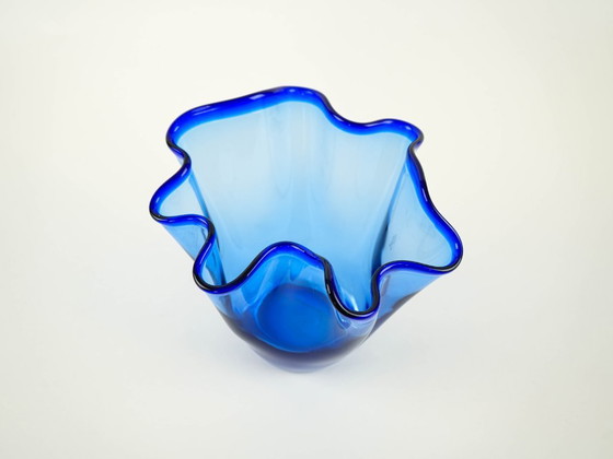 Image 1 of Cobalt-blue tulip vase, Danish design, 1970s, made in Denmark