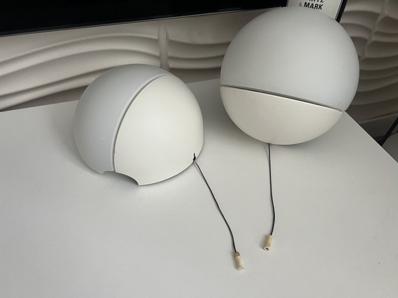 2 x Vintage Hala Zeist Wall lights Space Age Moon – Metal (photo 2 of 5)