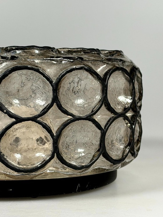 Image 1 of Lampada da soffitto anni '60/'70, Plafoniere, Glashütte Limburg, Germania, vetro e metallo