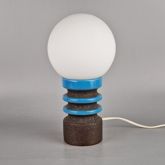 Image 1 of Vintage West German Fat Lava Lamp, Dumler & Breiden, Form Number 560/15, Blue and Gray, WGP / MCM / 1960 / 1970