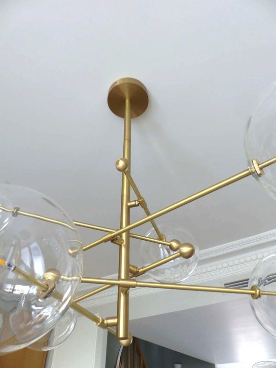 Image 1 of Sospensione in ottone e vetro borosilicato "RD15 6 ARMS" design Schwung