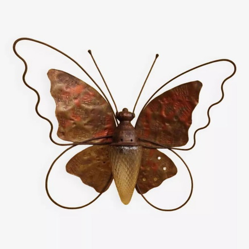 Rara e unica lampada da parete a farfalla Murano anni '50