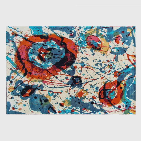 Alfombra sin título de Sam Francis – Lana sedosa sobre algodón, anudada a mano (200x300cm) – Wool (photo 3 of 10)