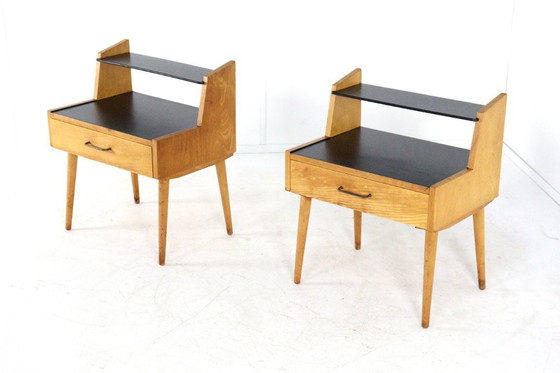 Image 1 of Ensemble de 2 tables de chevet Everest vintage