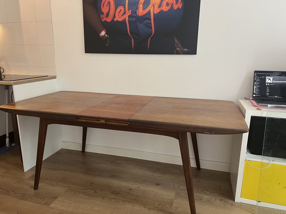 Image 1 of Uitschuifbare Vintage Eettafel van Louis van Teeffelen voor Wébé