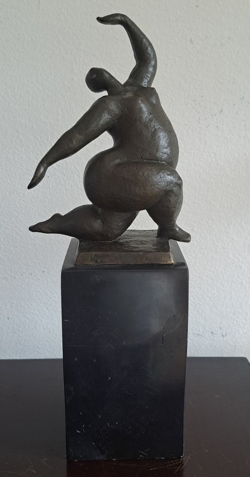 Dance With Me, Sculpture In Bronze On Marble